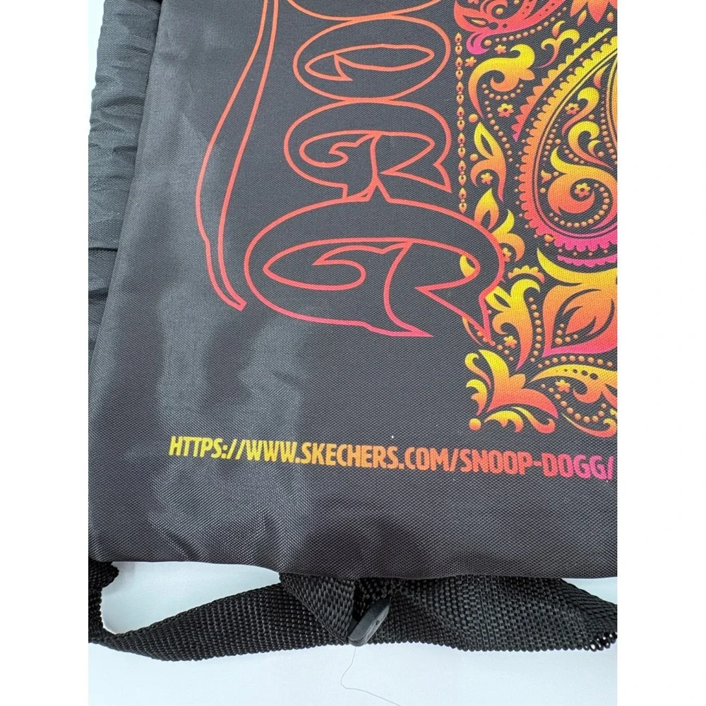Skechers Snoop Dogg Drawstring Cinch Backpack Paisley Graphic Streetwear Bag
